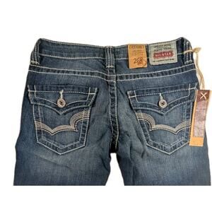 Big Star Jeans Women's 26 R Sweet Low Rise Boot Blue Denim Flap Pocket NWT